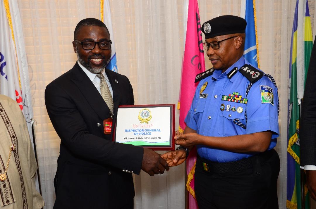 IGP Usman Alkali Baba, psc (+), NPM, fdc and Dr. Agada John Elachi.